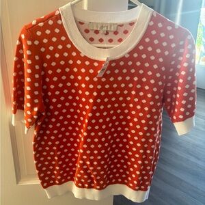 Loft dotted short sleeve sweater- new with tags